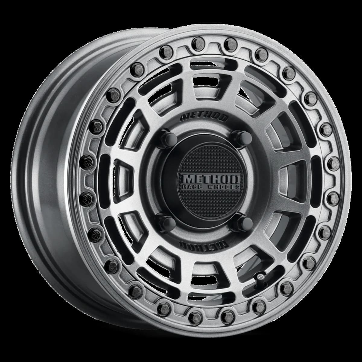 Method 415 UTV Beadlock Wheel - Gloss Graphite with Gloss Graphite Ring