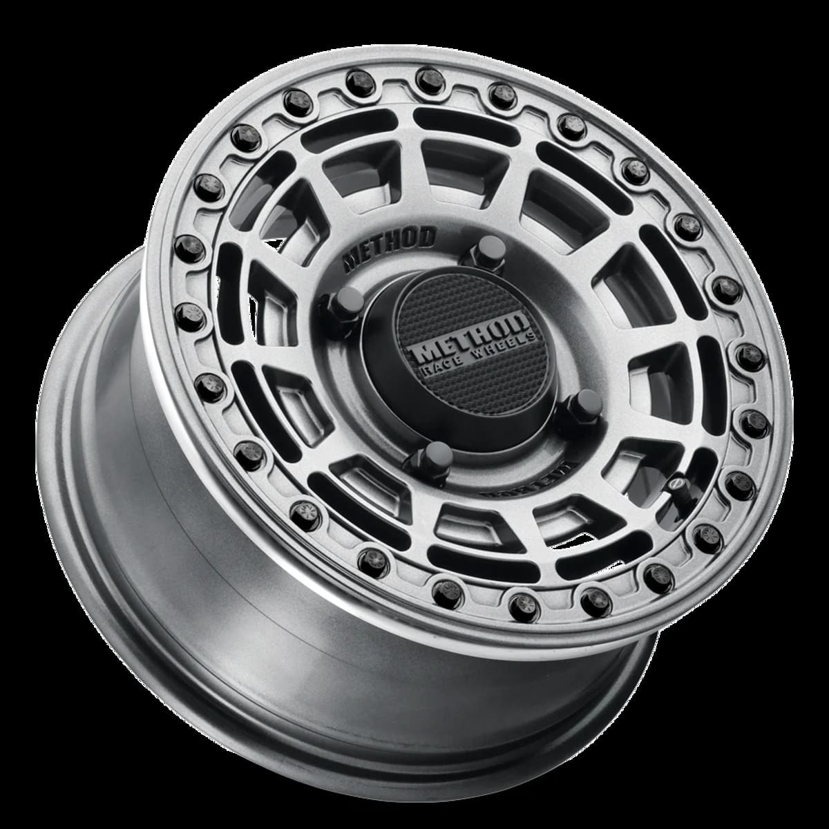 Method 415 UTV Beadlock Wheel - Gloss Graphite with Gloss Graphite Ring