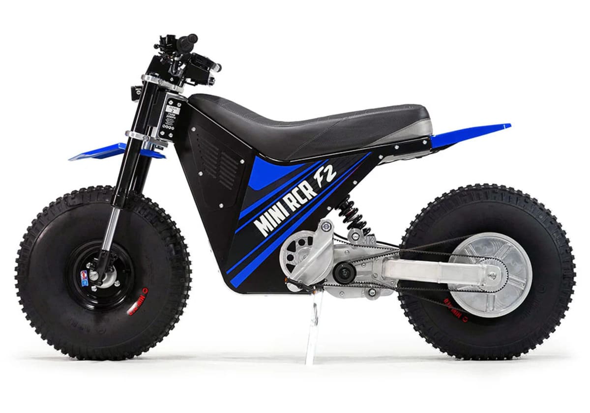 Mini RCR F2 Two Wheeler Electric Bike Blue W/ Blue Fenders
