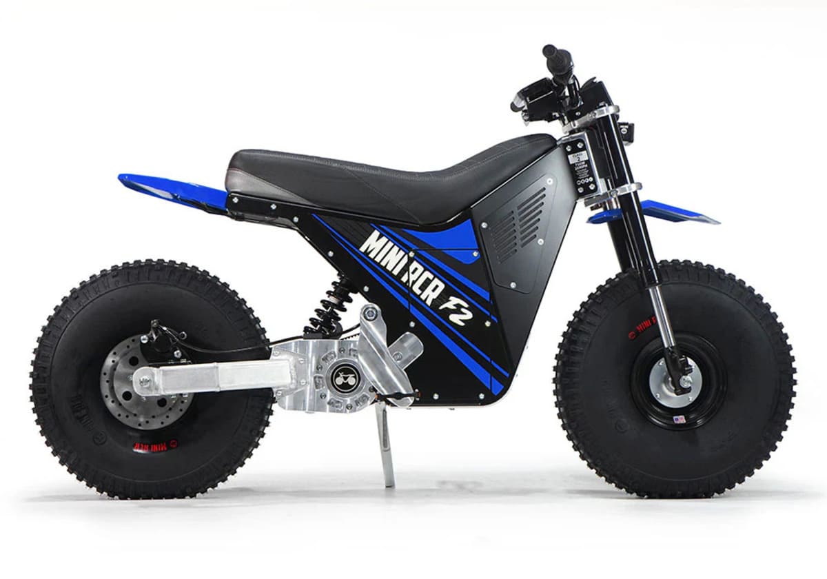 Mini RCR F2 Two Wheeler Electric Bike Blue W/ Blue Fenders