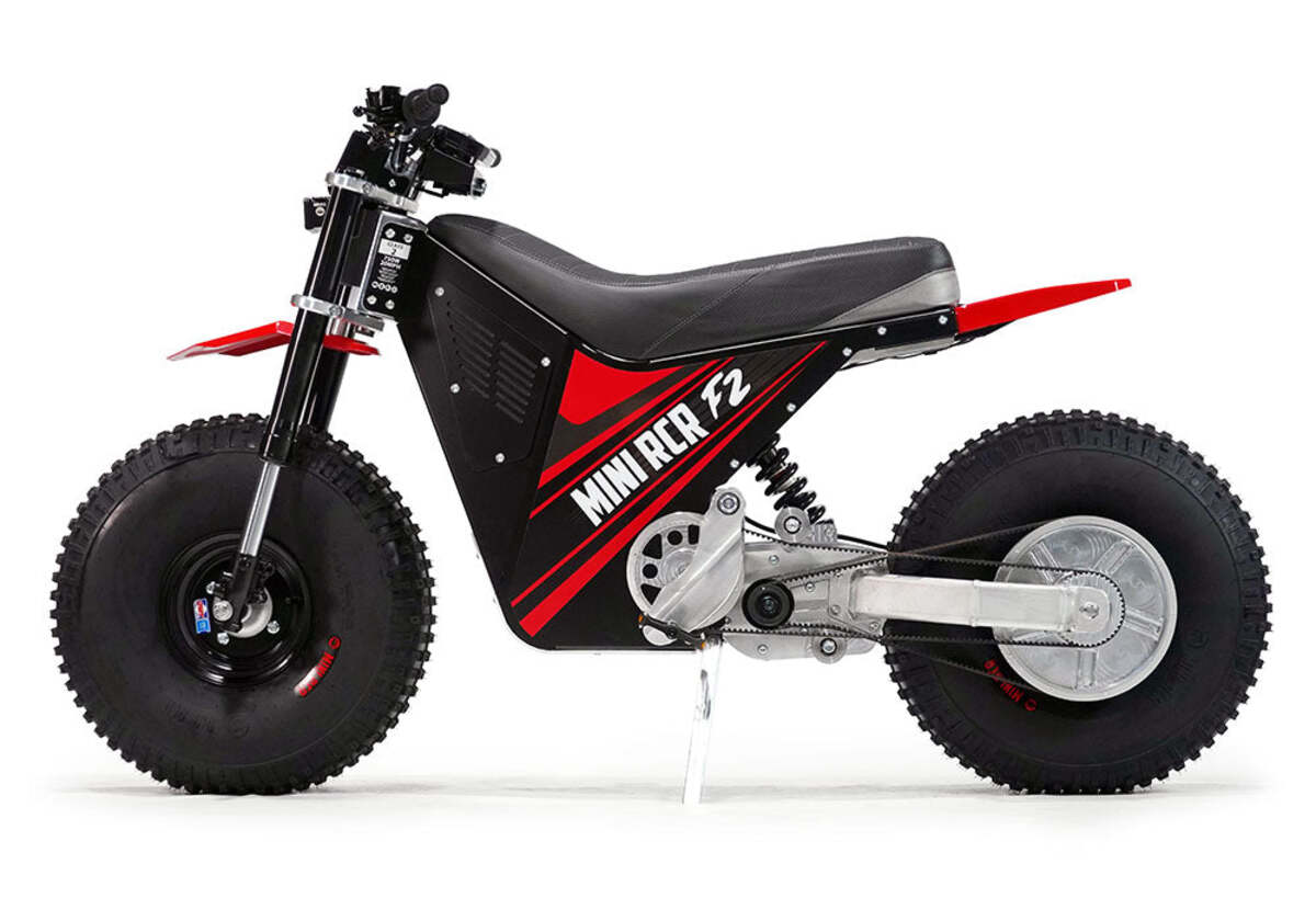 Mini RCR F2 Two Wheeler Electric Bike Red W/ Red Fenders