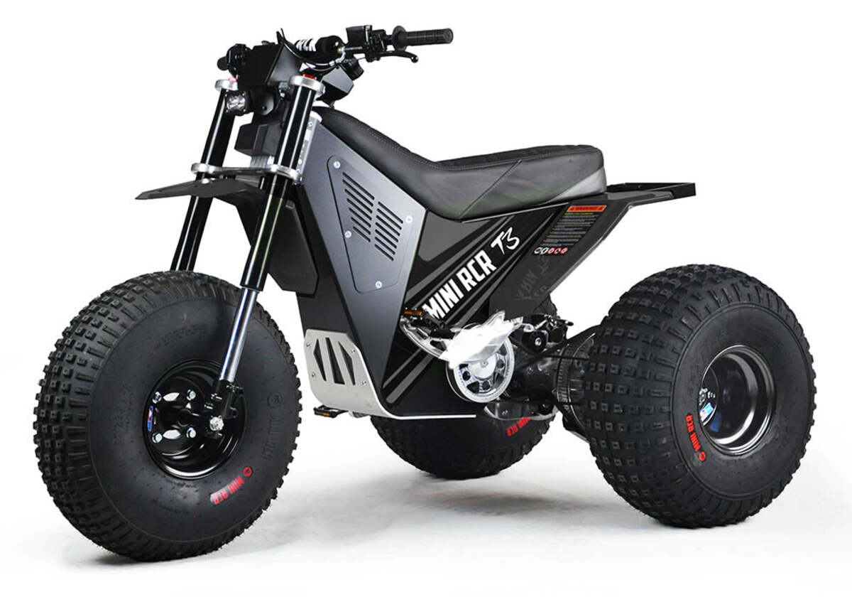 Mini RCR T3 Three Wheeler Electric Bike Black W/ Black Carbon Fenders