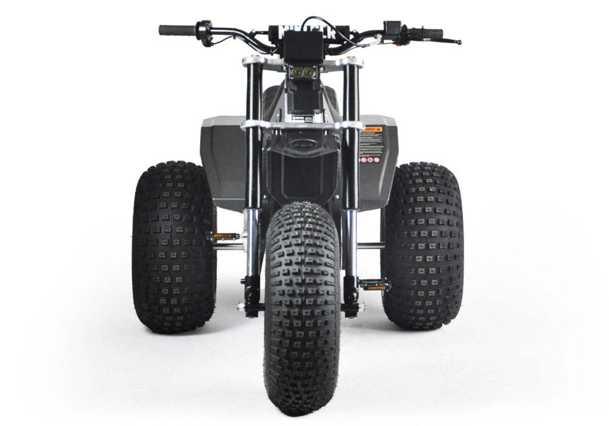 Mini RCR T3 Three Wheeler Electric Bike Red W/ Black Carbon Fenders