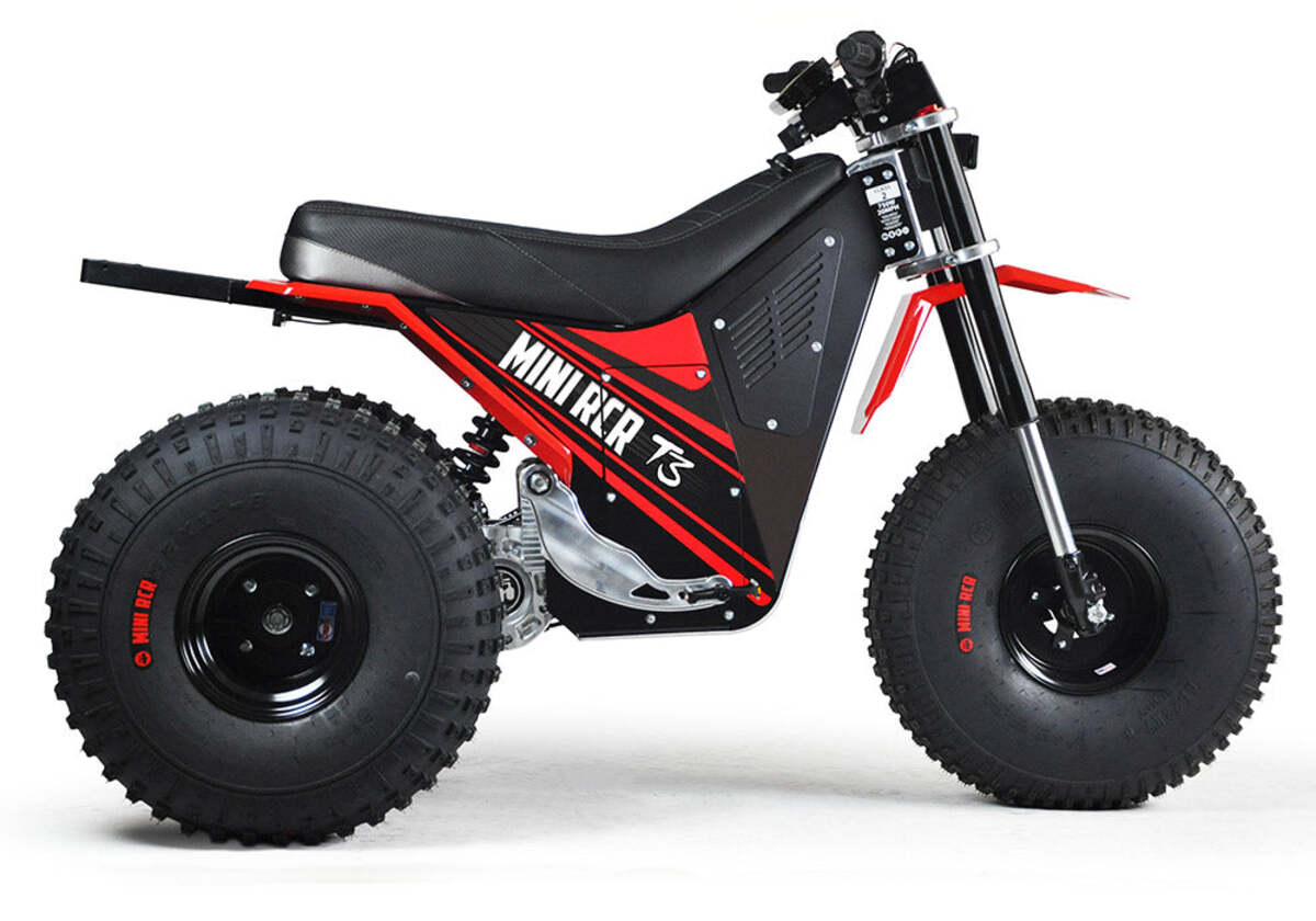 Mini RCR T3 Three Wheeler Electric Bike Red W/ Red Fenders