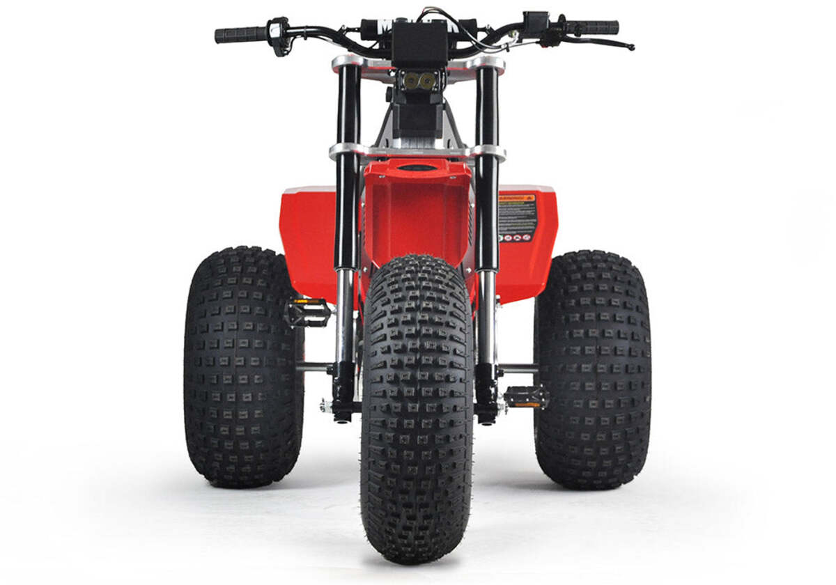 Mini RCR T3 Three Wheeler Electric Bike Red W/ Red Fenders