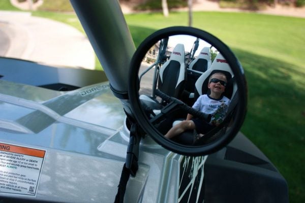 Axia Alloys 5" Round Convex Billet Arm Side Mirror Black (Requires 1 Bar Clamp Sold Separately)