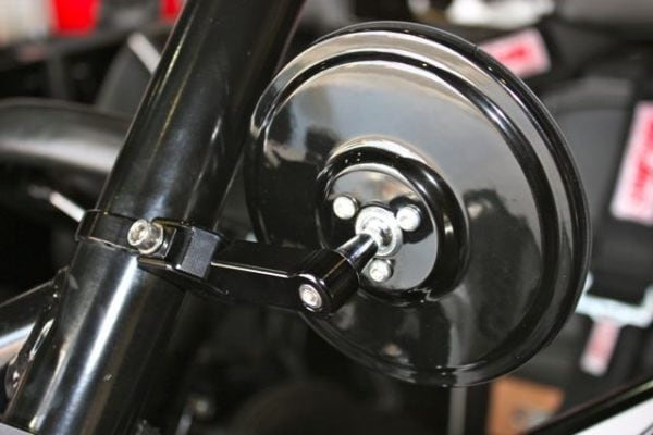 Axia Alloys 5" Round Convex Billet Arm Side Mirror Black (Requires 1 Bar Clamp Sold Separately)