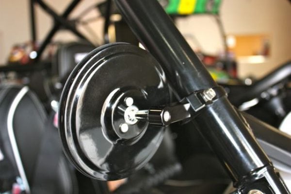 Axia Alloys 5" Round Convex Billet Arm Side Mirror Black (Requires 1 Bar Clamp Sold Separately)