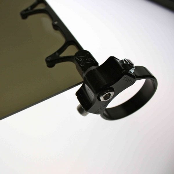 Axia Alloy 12" Wide Sun Visor - Solid Black Shield