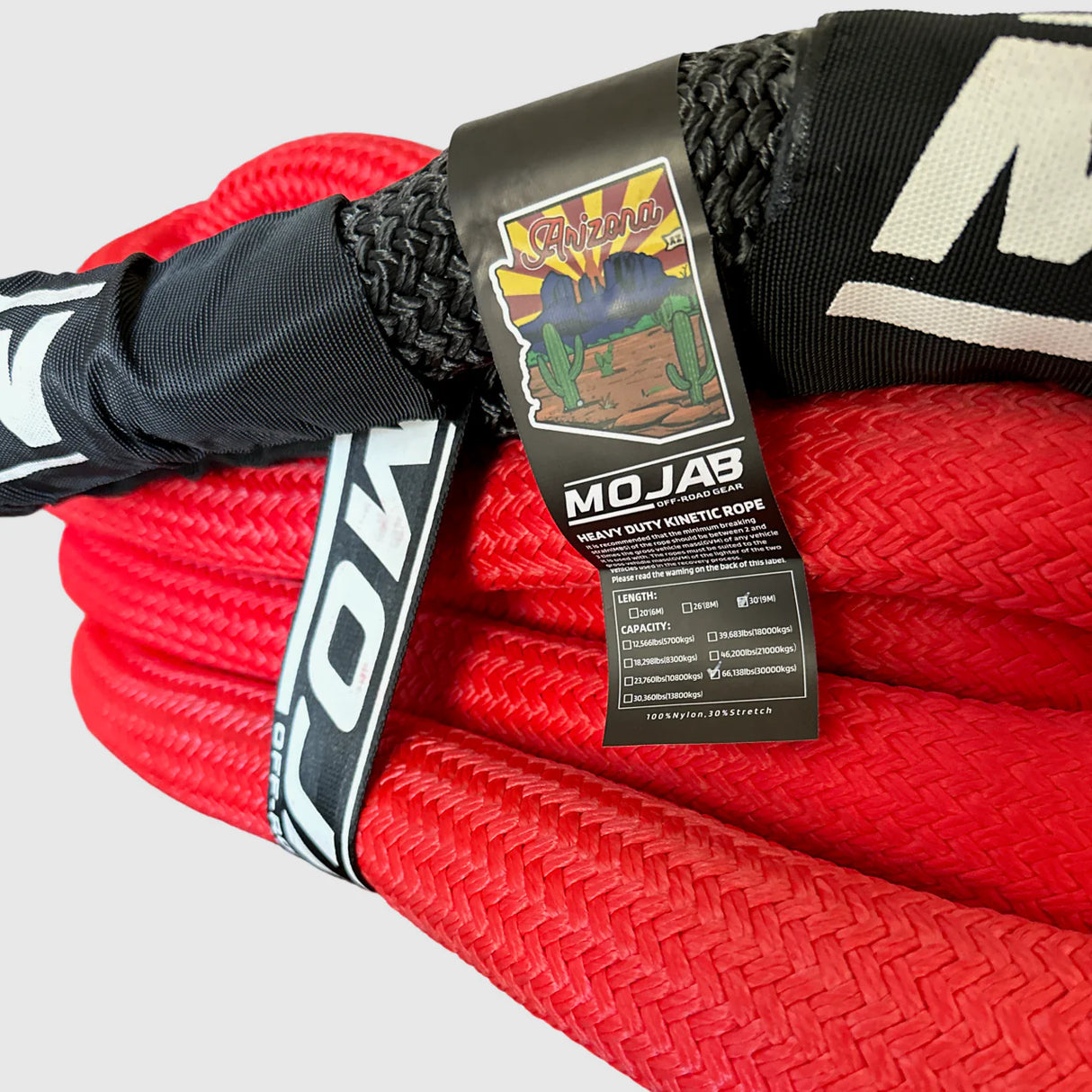 Mojab Off-Road 1 1/2” x 30' Kinetic Rope W/Storage Bag