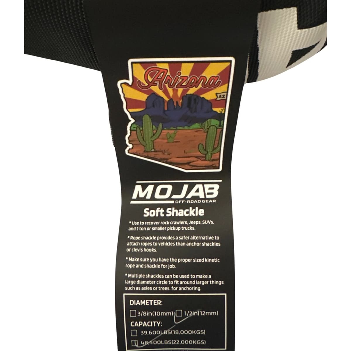 Mojab Off-Road 1/2'' x 22'' Set of 2 Soft Shackles W/sleeve & bag
