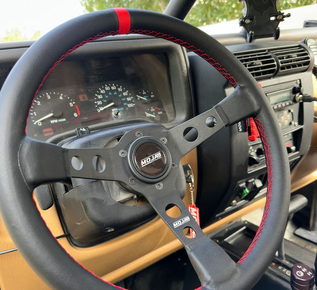 Mojab Off-Road 13.5" Deep Dish Leather/Suede Steering Wheel