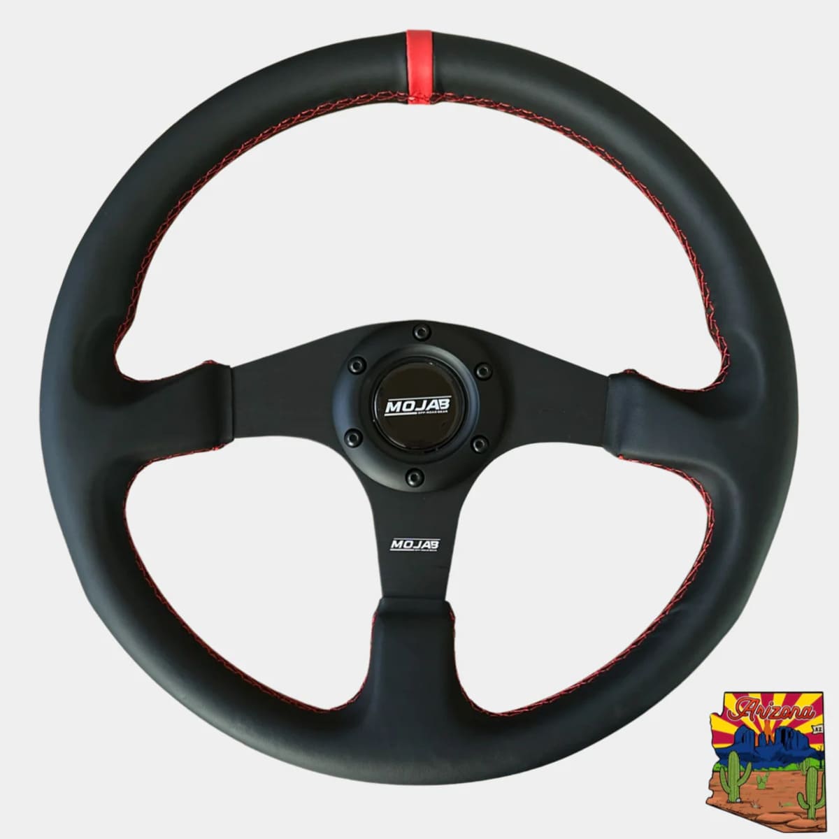 Mojab Off-Road 13.5" Flat Leather/Suede Steering Wheel