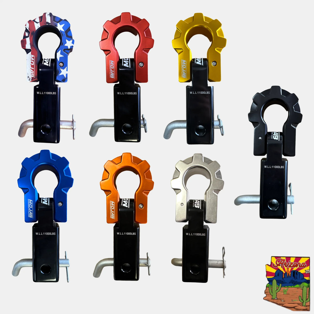 Mojab Off-Road 2" Aluminum D-Shackle 9T Hitch Receiver