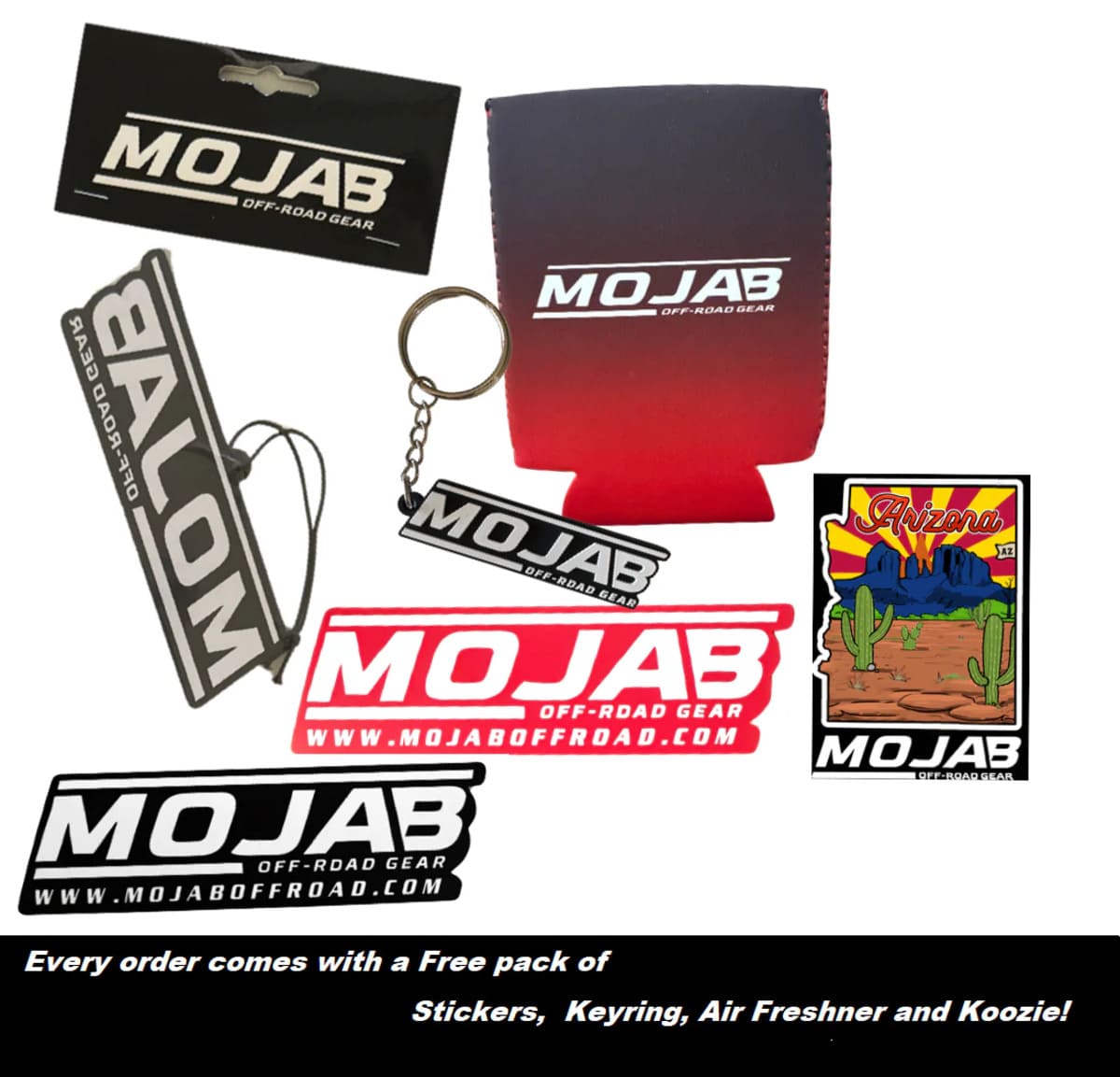 Mojab Off-Road 2" x 39" Axle & 2" x 10' Ratchet Closed Hook Pack of 4 Tie-Down Set