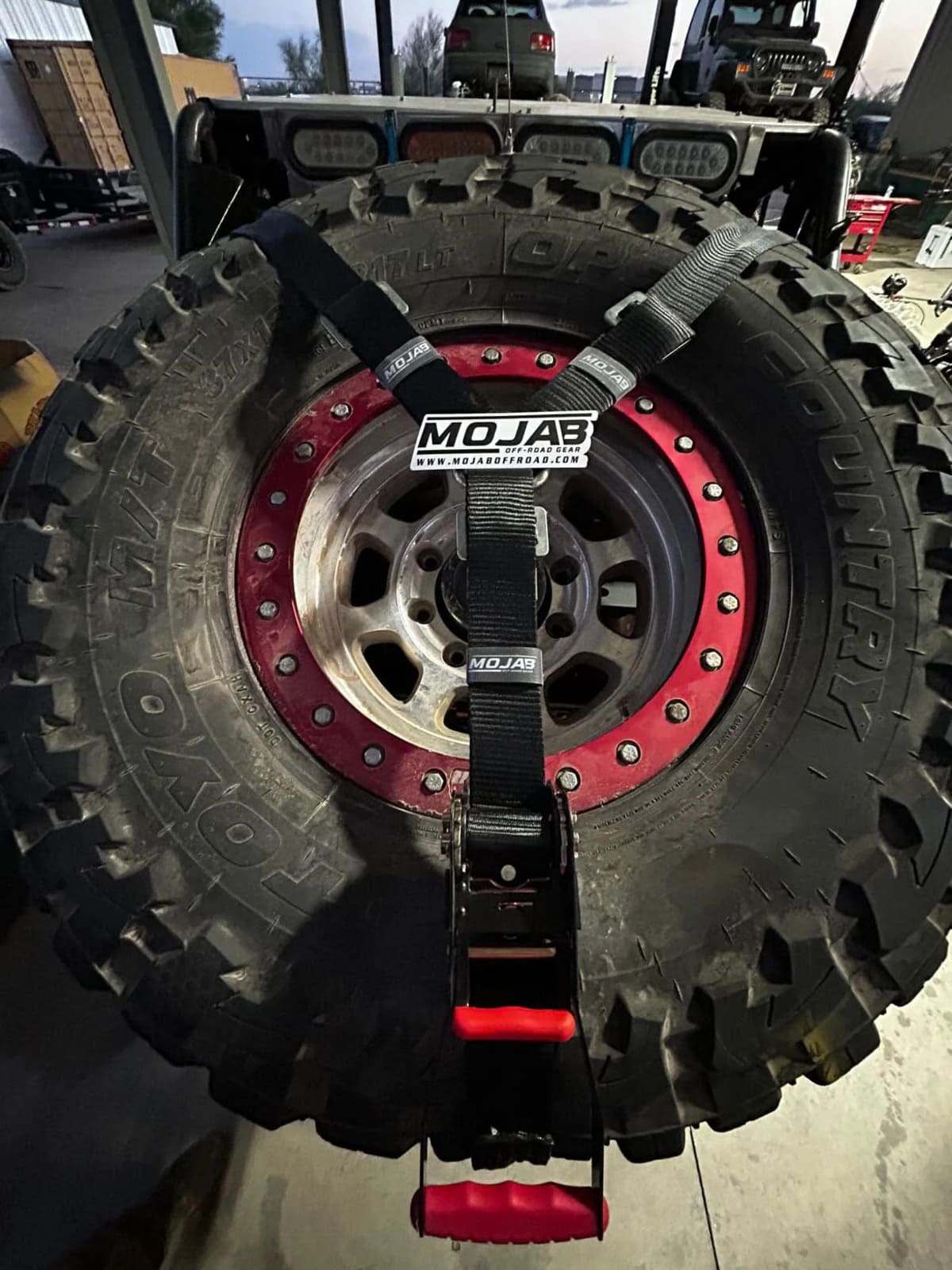 Mojab Off-Road 2" x 39" Axle & 2" x 10' Ratchet Closed Hook Pack of 4 Tie-Down Set