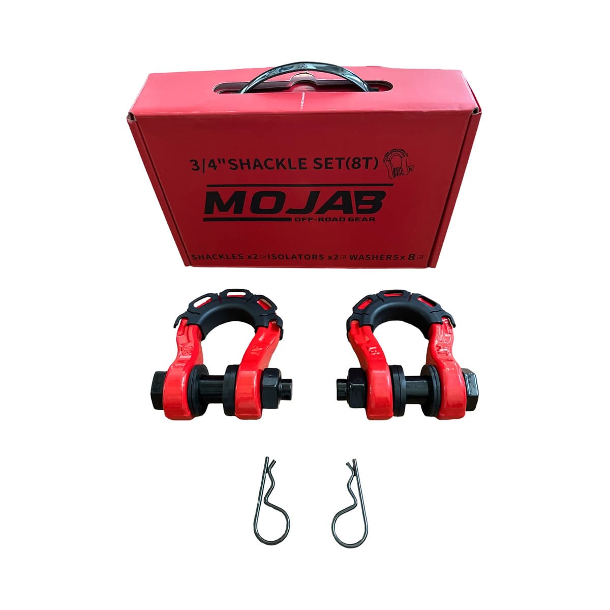 Mojab Off-Road 3/4” Forged 8T Steel D-Shackle Set