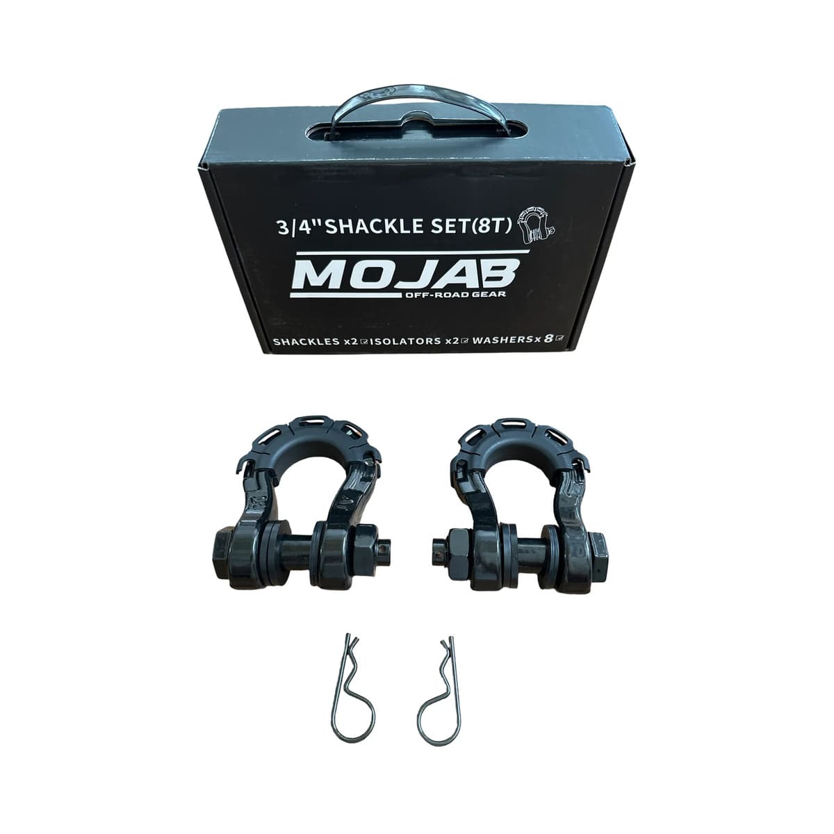 Mojab Off-Road 3/4” Forged 8T Steel D-Shackle Set