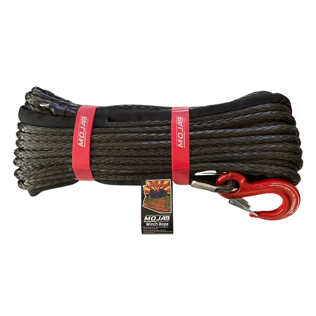 Mojab Off-Road 3/8" x 85' Synthetic Winch Rope with Forged Winch Hook