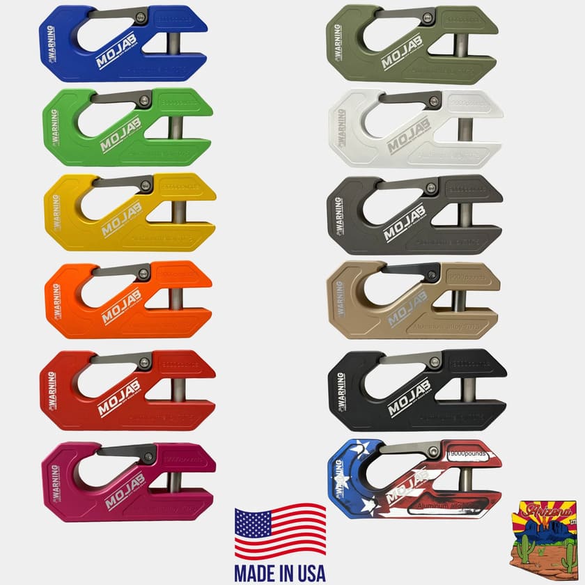 Mojab Off-Road Aluminum Closed Latch & Winch Shackle