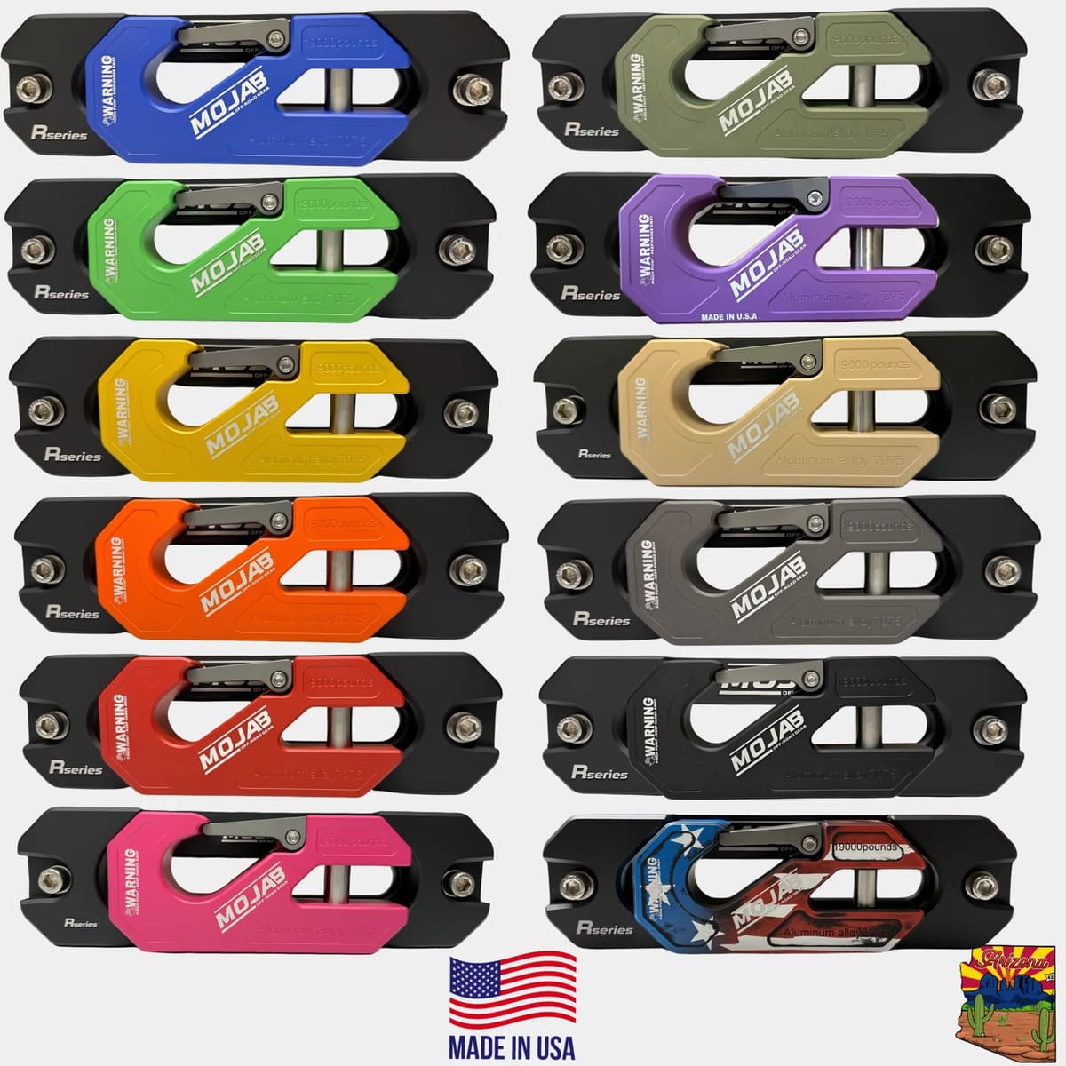 Mojab Off-Road Aluminum Recessed Winch Shackle with Closed Latch & Fairlead Kit