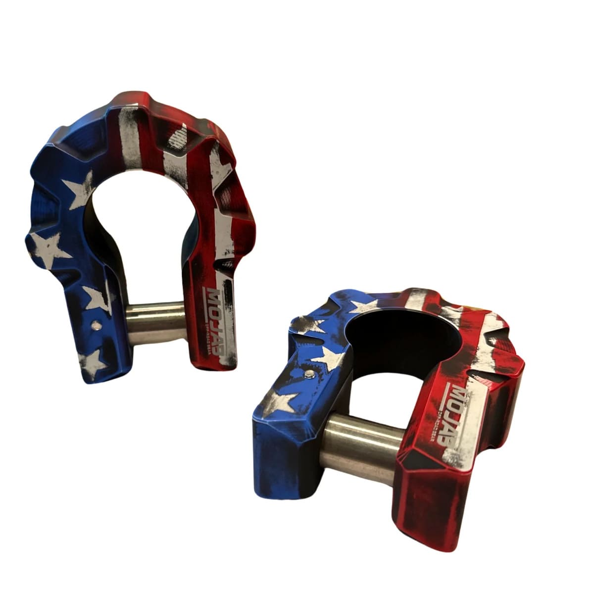 Mojab Off-Road American Flag 3/4" Extreme Duty Aluminum Shackle Set - 9T