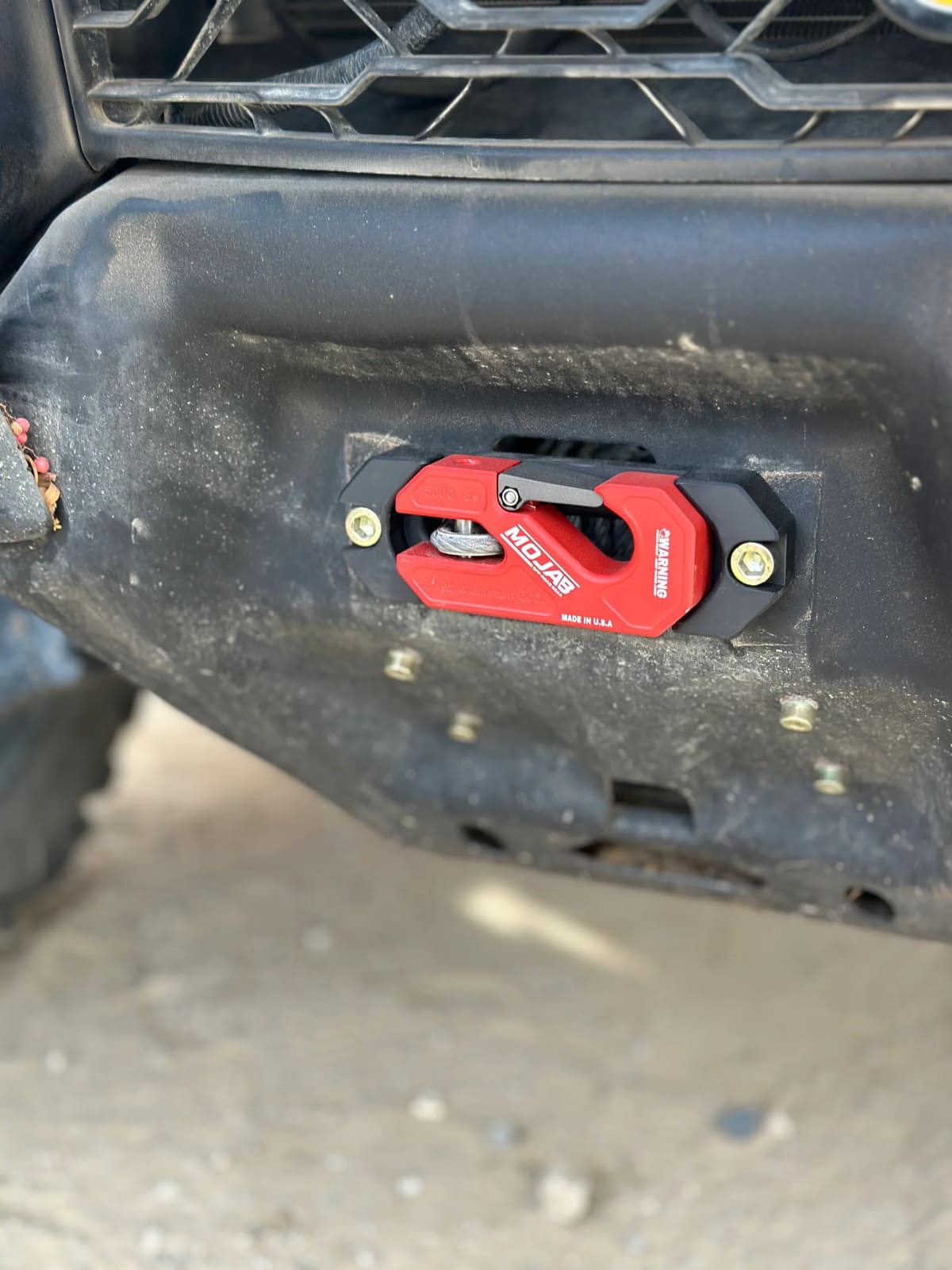 Mojab Off-Road UTV Aluminum Recessed Side By Side Winch Shackle W/Fairlead Kit