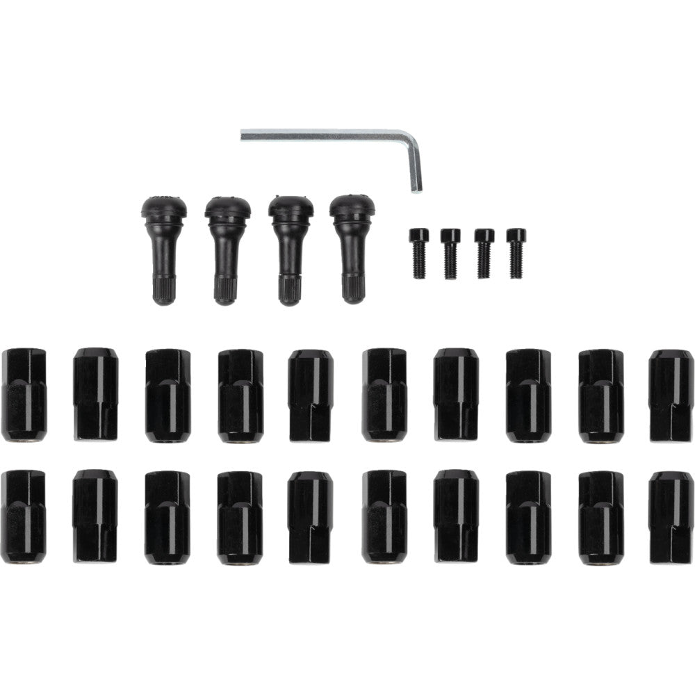 Moose Utility 12 mm x 1.50 Flat Lug Nuts w/ Valve Stems - 20 Pack