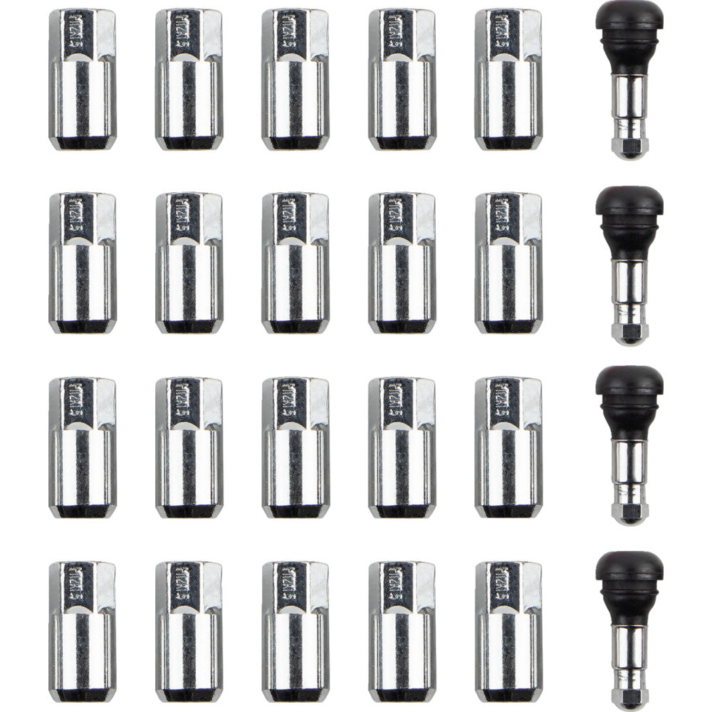 Moose Utility 12 mm x 1.50 Lug Nuts w/ Valve Stems - 20 Pack