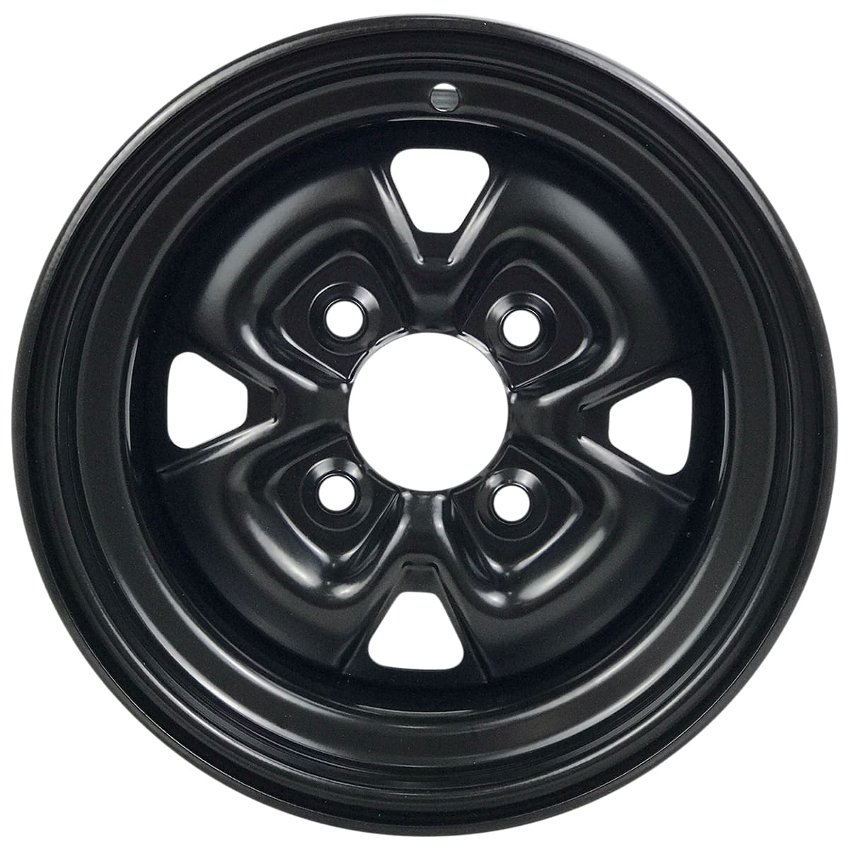 Moose Utility 12x7 - 4/156 - 4+3 Black Steel Wheel