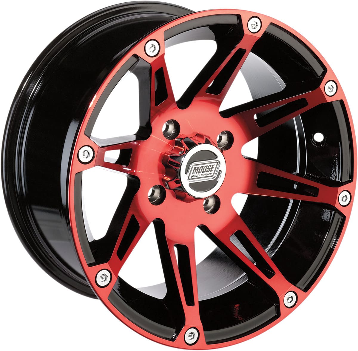 Moose Utility 387X Beadlock Wheel - Anodized Red/Black