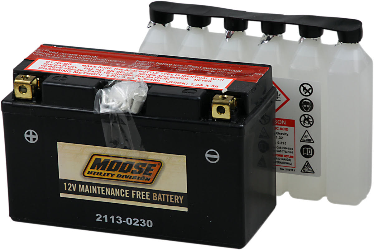 Moose Utility AGM Maintenance Free Battery - YT7B-BS