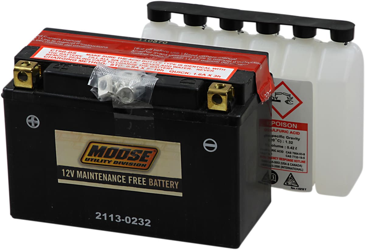 Moose Utility AGM Maintenance Free Battery - YT9B-BS
