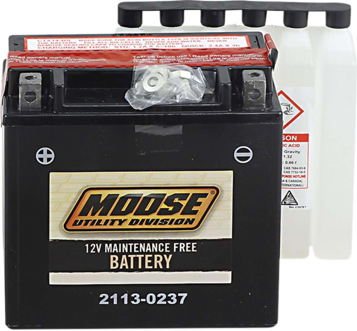 Moose Utility AGM Maintenance Free Battery - YTX14-BS