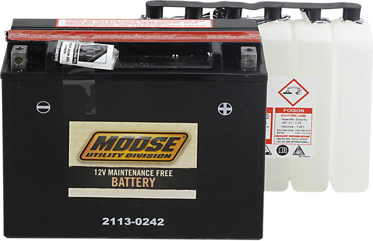 Moose Utility AGM Maintenance Free Battery - YTX24HL-BS