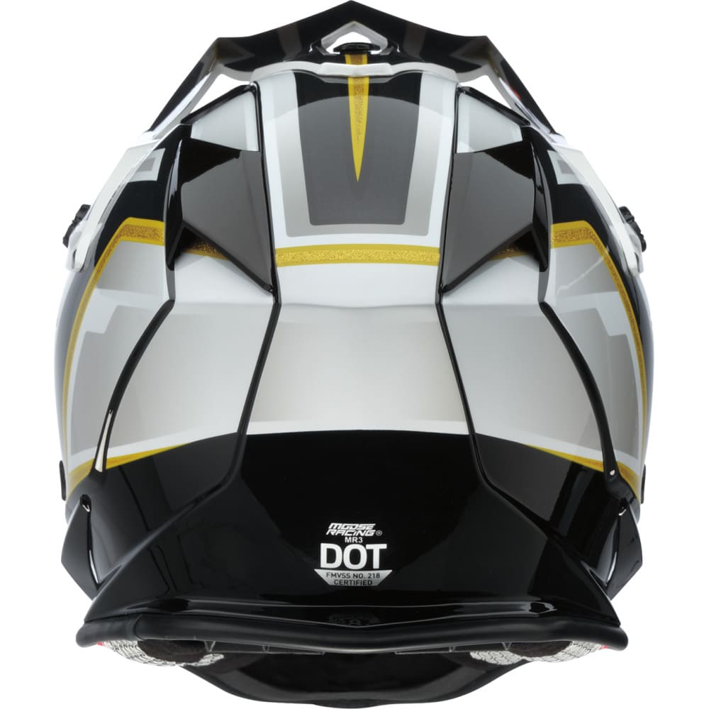 Moose Utility White/Black/Gold F.A.F MR3 Helmet - XL