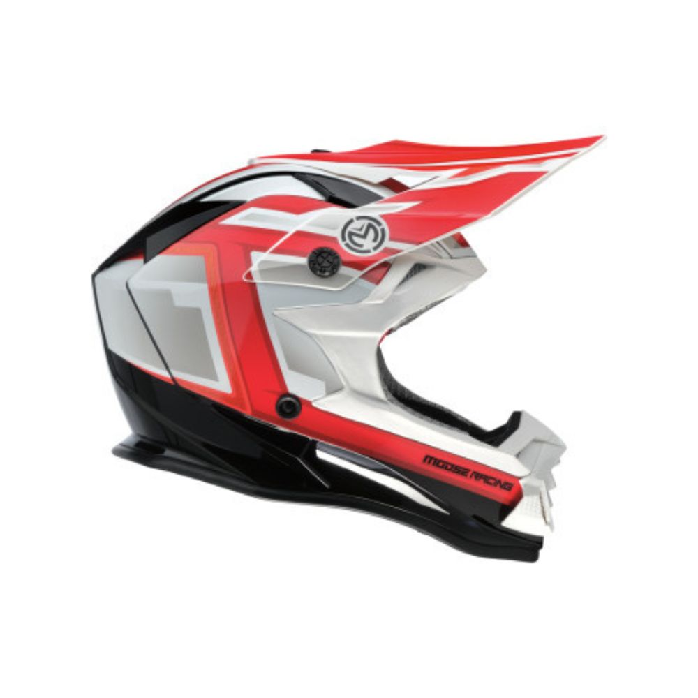 Moose Utility White/Black/Red F.A.F. MR3 Helmet - XL