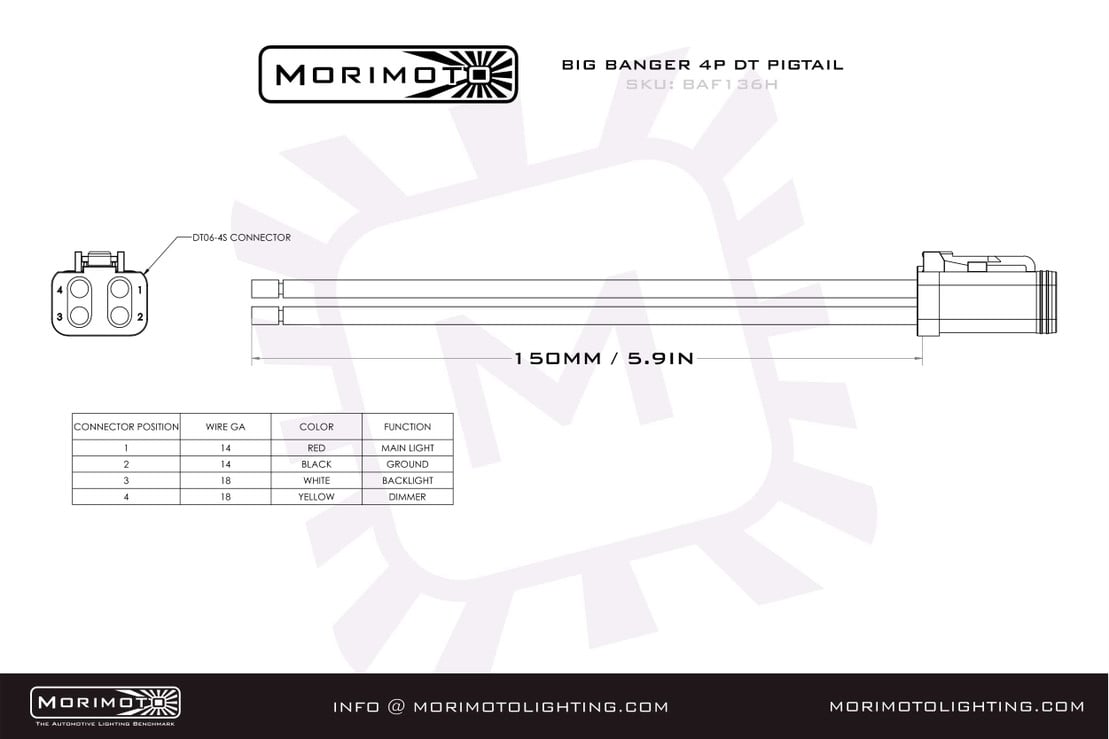 Morimoto off Road Harnesses Dt-Extension