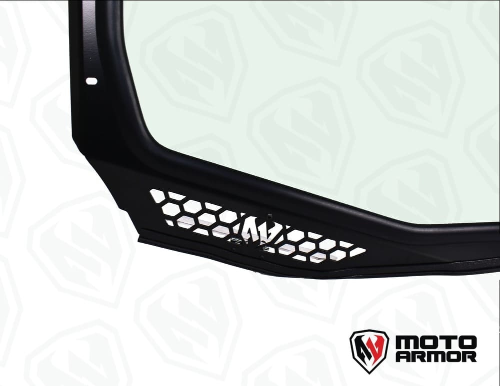 Moto Armor '24+ Can-Am Maverick R Vented Glass Windshield with Wipers