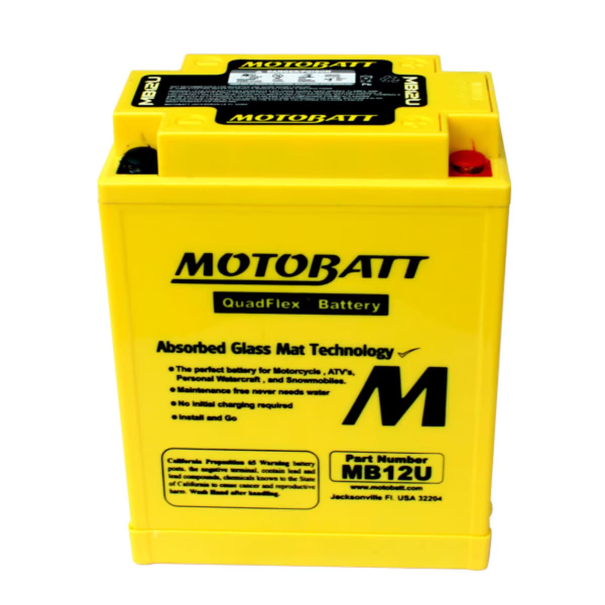 Motobatt 12V AGM Battery - MB12U