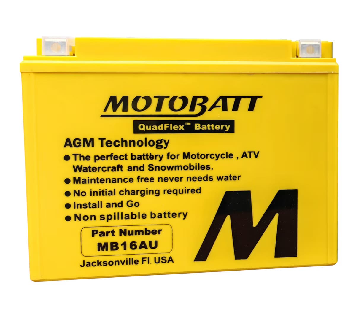 Motobatt 12V AGM Battery - MB16AU