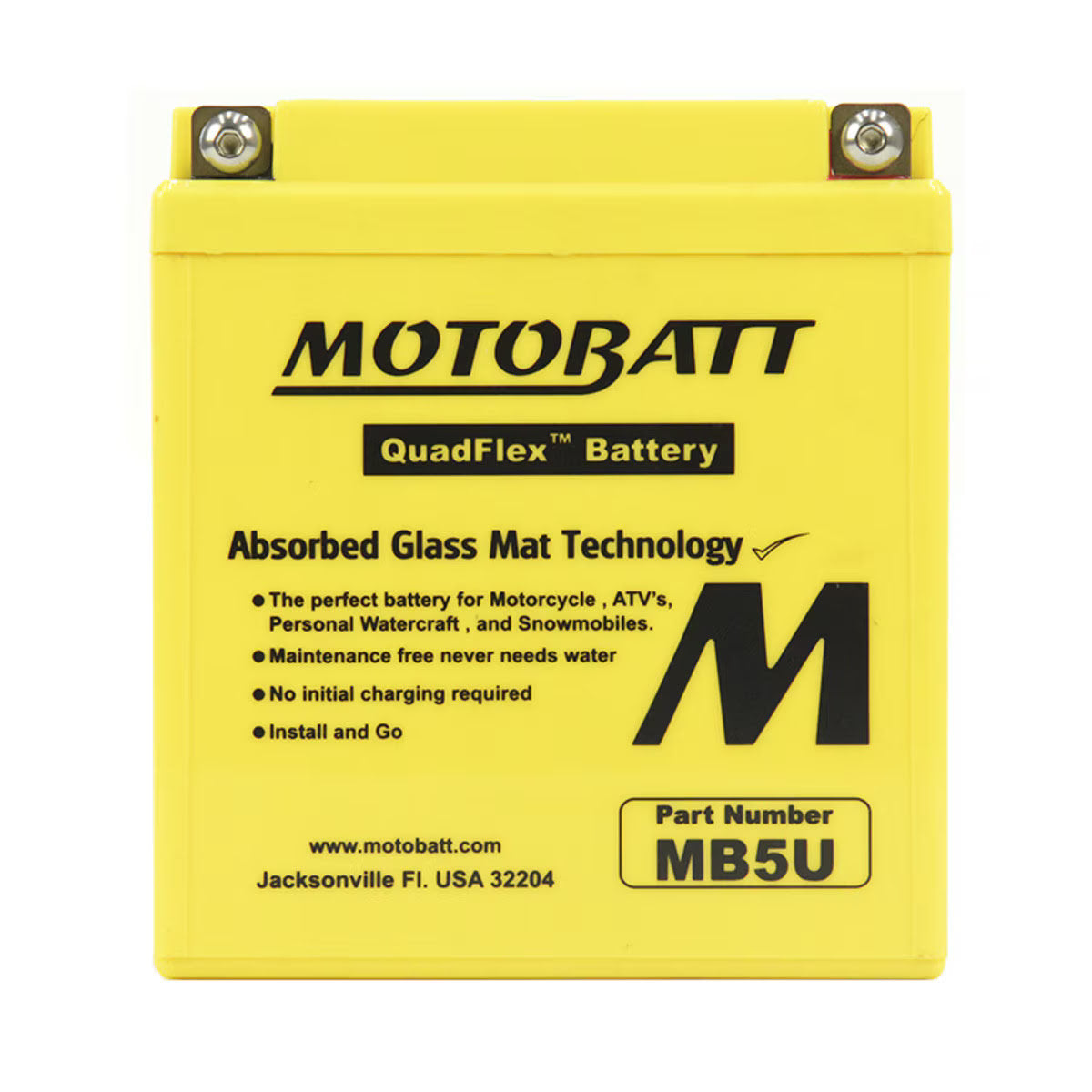 Motobatt 12V AGM Battery - MB5U