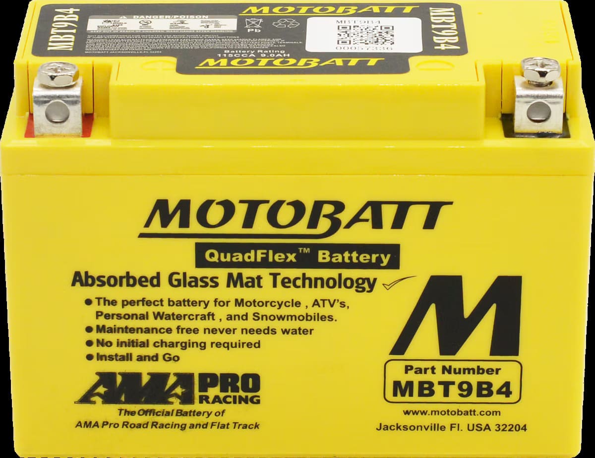 Motobatt 12V AGM Battery - MBT9B-4