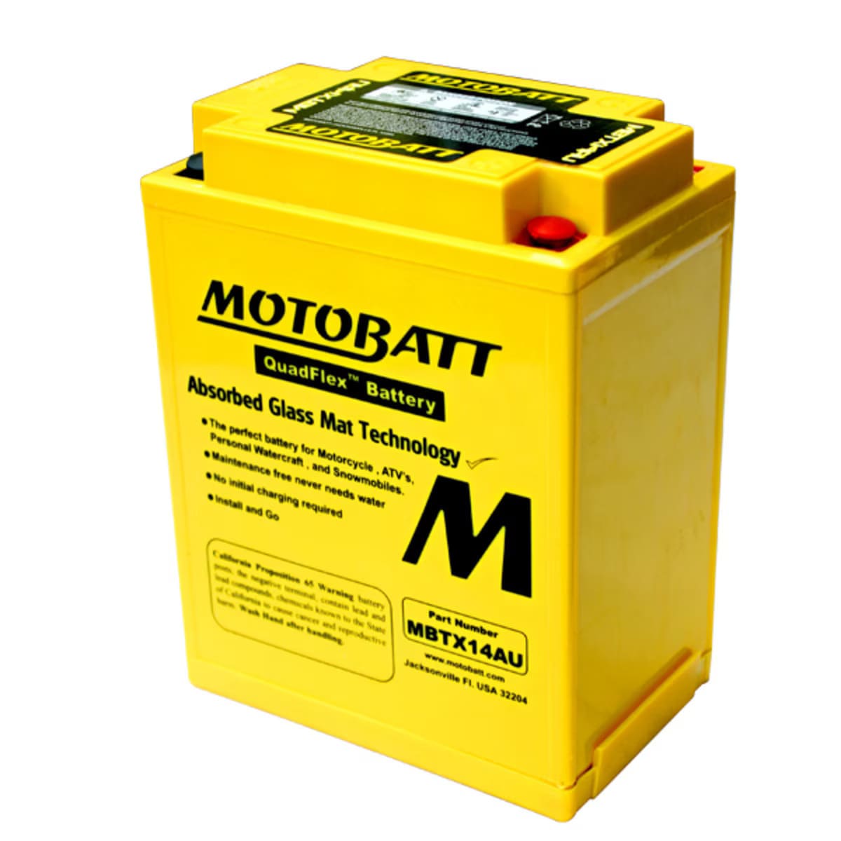 Motobatt 12V AGM Battery - MBTX14AU