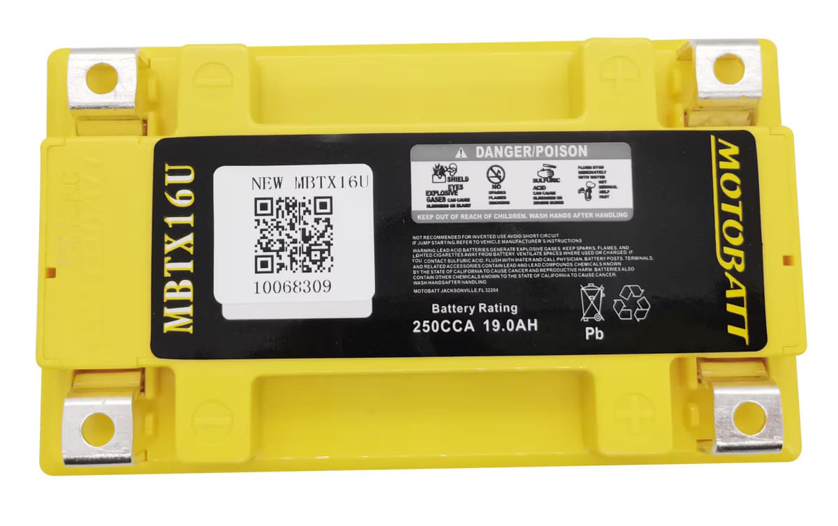 Motobatt 12V AGM Battery - MBTX16U