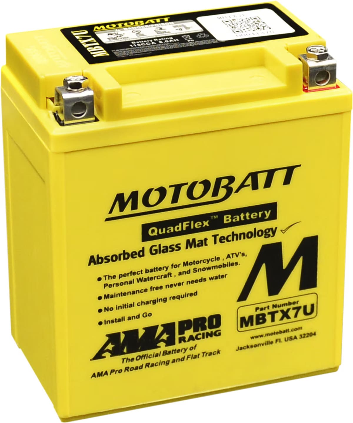 Motobatt 12V AGM Battery - MBTX7U