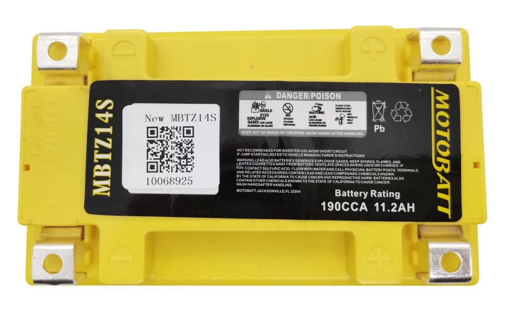 Motobatt 12V AGM Battery - MBTZ14S