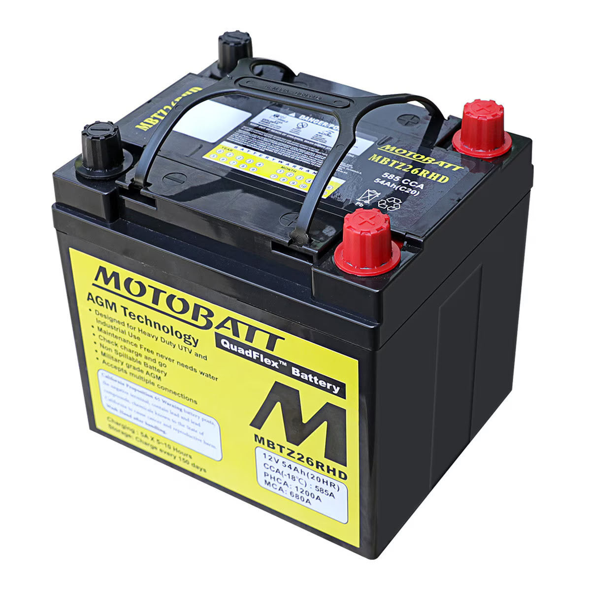 Motobatt 12V AGM Battery - MBTZ26RHD