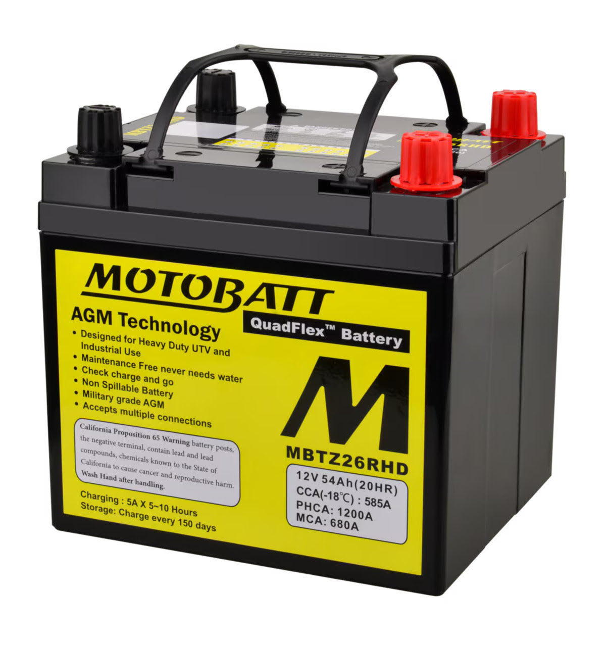 Motobatt 12V AGM Battery - MBTZ26RHD