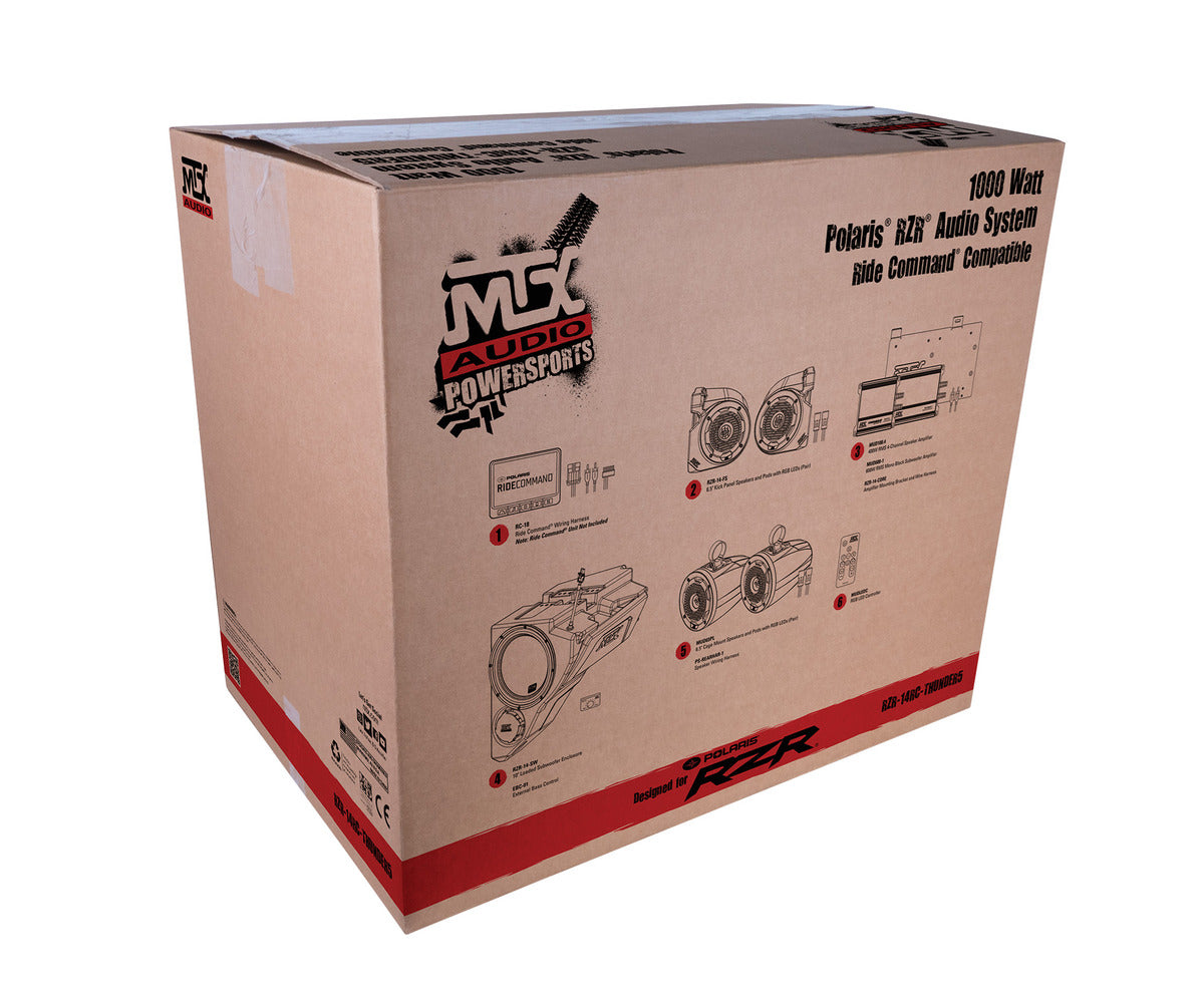 MTX Audio '14+ Polaris RZR Ride Command 5-Speaker Audio System